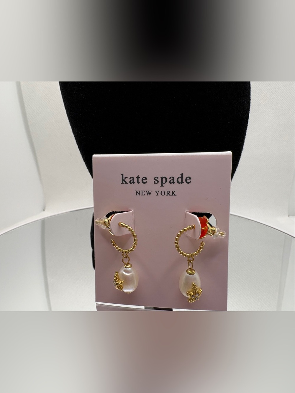 kate spade Gold Hoop Earrings with Pearl Drops
